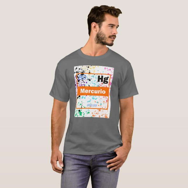 Flytande metallsprut t shirt (Hel framsida)