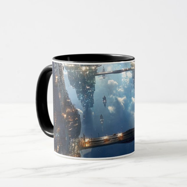 Flytande metropol i himlen mugg (Framsida vänster)