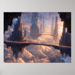 Flytande metropol i molnen poster