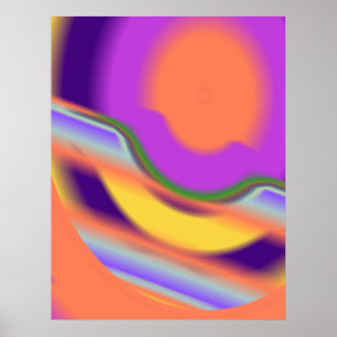 Flytande Molten Metall Retro Set D (018) Poster