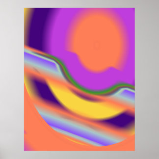 Flytande Molten Metall Retro Set D (018) Poster