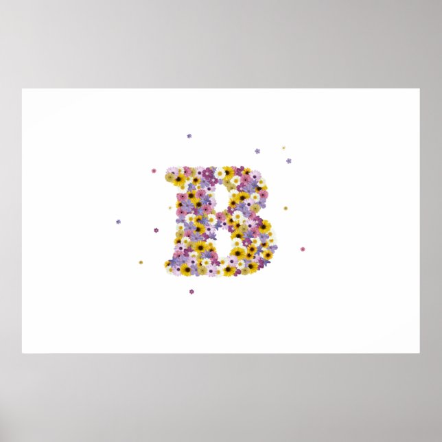 Flytande monogram "B" Poster (Framsidan)