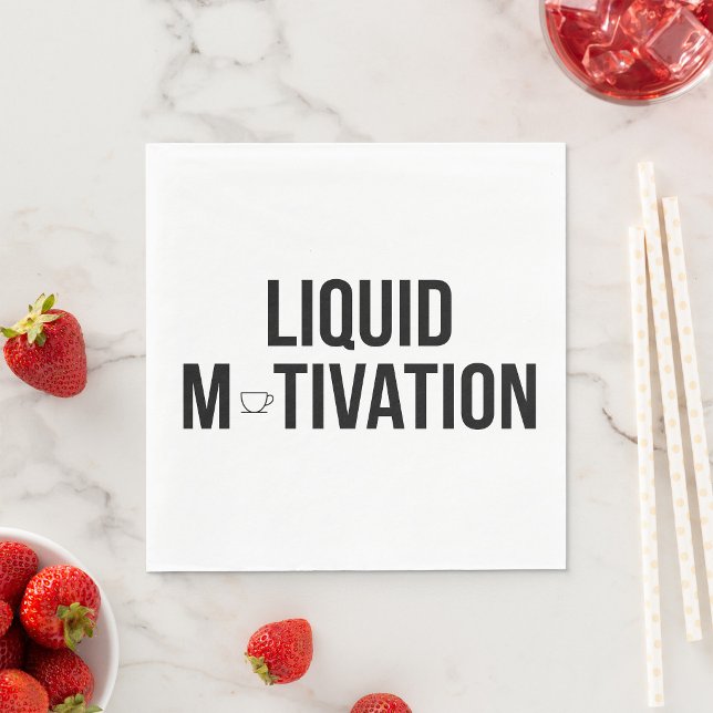 Flytande motivation Modern koffeinmissbrukare  Pappersservett (Skapare uppladdad)