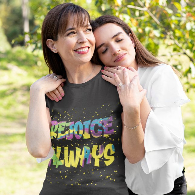 Flytande Multifärgad Groovy Rejoice Alltid T Shirt (Skapare uppladdad)