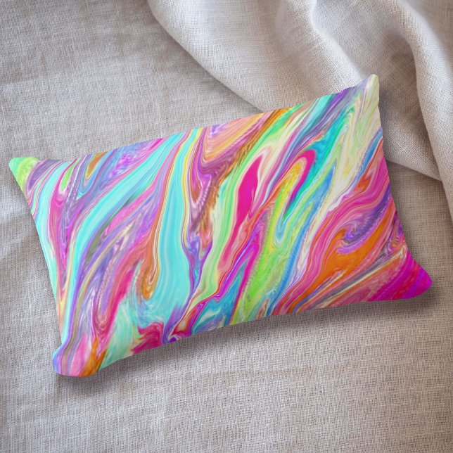Flytande Neon Pillows Färg Lumbarkudde (Skapare uppladdad)