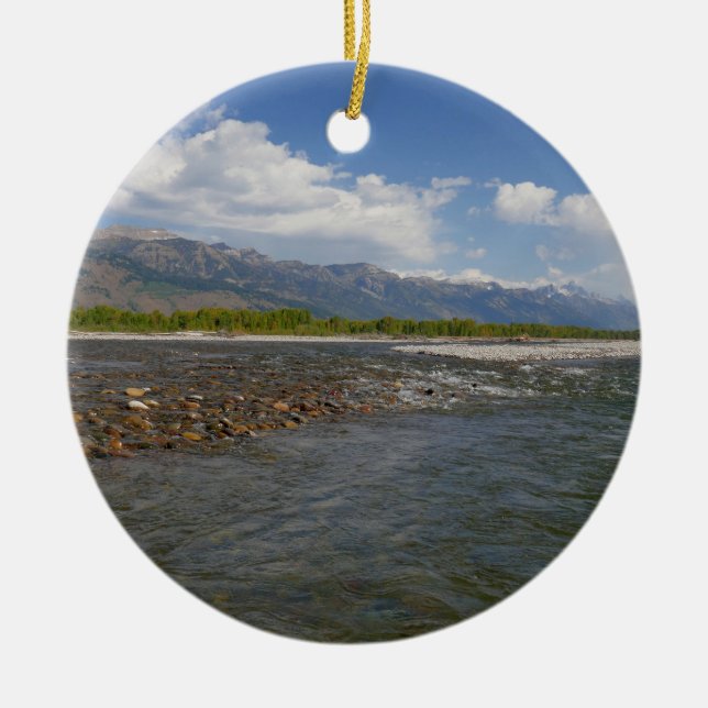 Flytande nerför Snake River II Julgransprydnad Keramik (Framsidan)