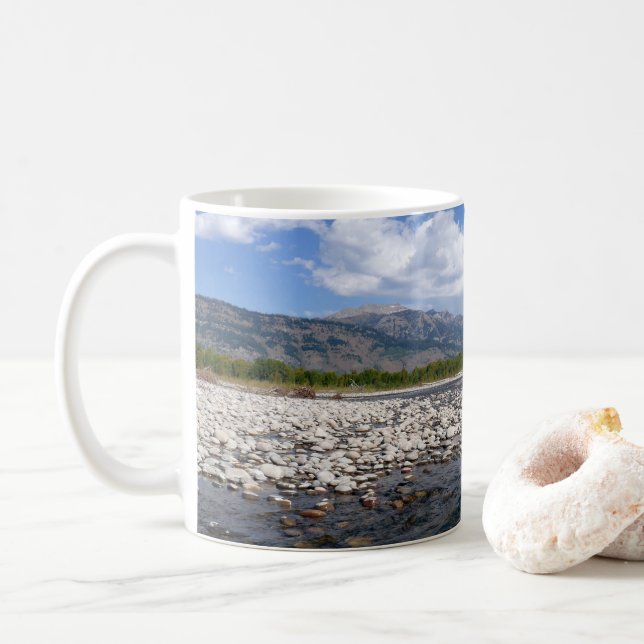 Flytande nerför Snake River II Kaffemugg (Med munk)