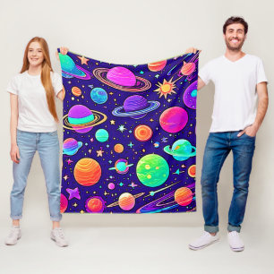 Flytande nyanser: Planets & Stars Fleecefilt