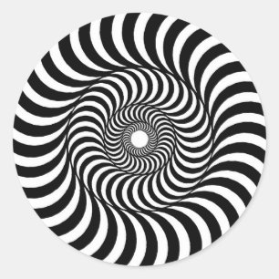 flytande - Op Art Runt Klistermärke