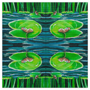 Flytande på Min Lily Pad Tyg