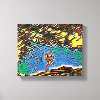 "Flytande på upptäckt: A Scientists resa" Canvastryck