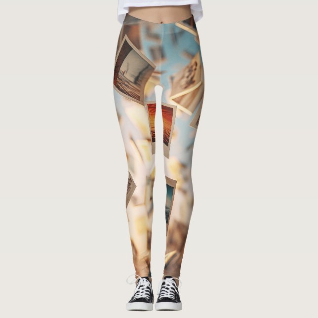 Flytande Polaroid-minnen Leggings (Framsida)