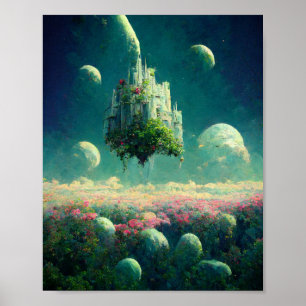 Flytande Poster av Castle Fantasy Art