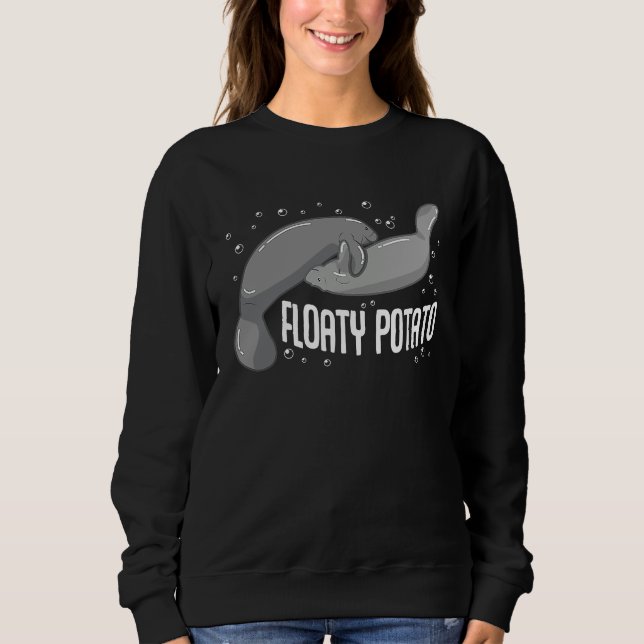 Flytande Potatis Manat Söt Sjöko Djur T Shirt (Framsida)