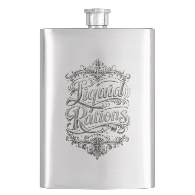 Flytande ransoner 8 oz rostfritt stål kolv fickplunta (Framsidan)