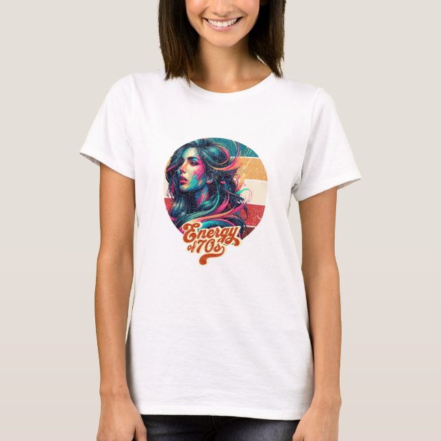 Flytande Retro Glamor T Shirt (Framsida)