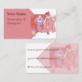 Flytande rosa hanbok & Glow BB Cream Visitkort