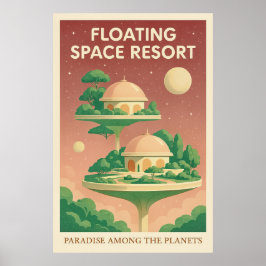 Flytande rymdresort poster