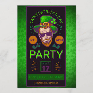 Flytande Saint patrick's day Party Inbjudningar