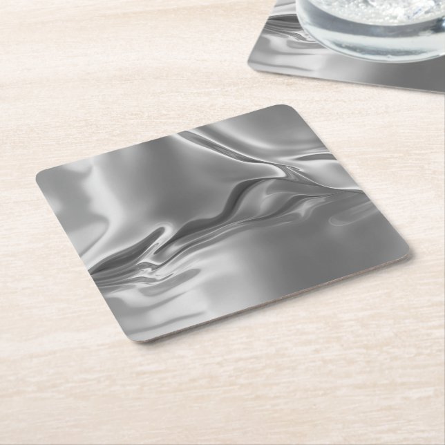 Flytande Silver Digitaltryck Underlägg Papper Kvadrat (Vinklad)