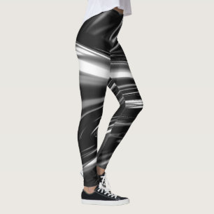 Flytande Silver Metall Leggings