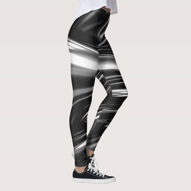 Flytande Silver Metall Leggings (Höger)