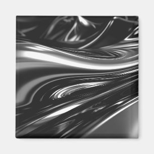 Flytande Silver Metall Magnet