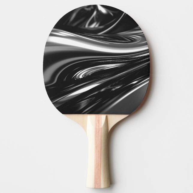 Flytande Silver Metall Pingisracket (Framsidan)
