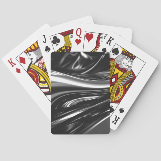 Flytande silvermetall casinokort (Baksidan)