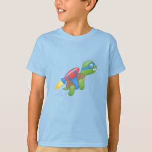 Flytande sköldpadda med Red Jetpack T Shirt