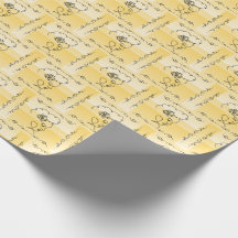 Flytande skönhet: Goldenrod Line Art Gift Wrap Rol