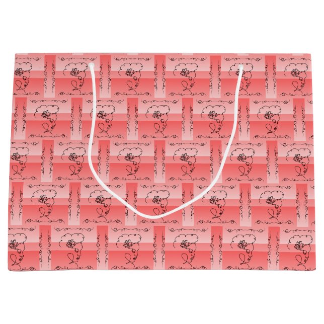 Flytande Skönhet Korall Horisontell Presentpåse (Framsidan)