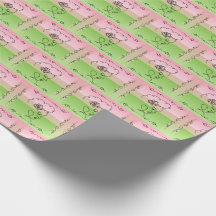 Flytande skönhet: Peony Line Art Gift Wrap Roll