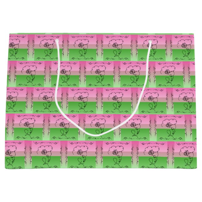 Flytande Skönhet Roselle Horisontell Presentpåse (Framsidan)