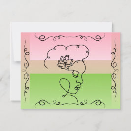 Flytande skönhet: Tomt kort för konstföremål