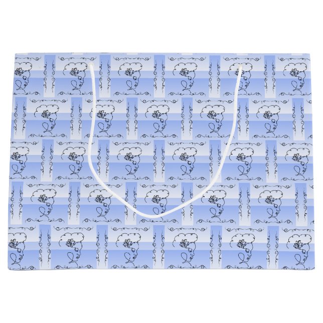 Flytande Skönhet Vinblå Horisontell Presentpåse (Framsidan)