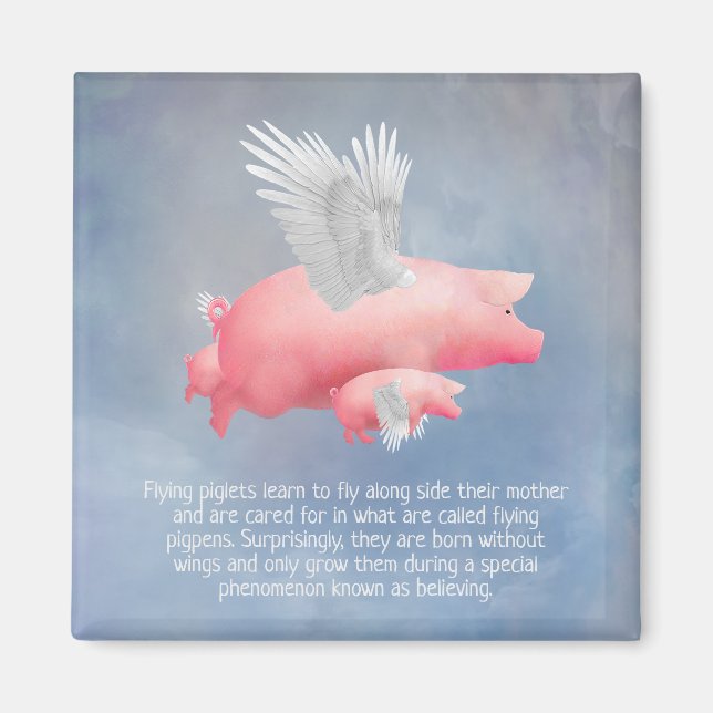 Flytande smågrisar magnet (Framsidan)