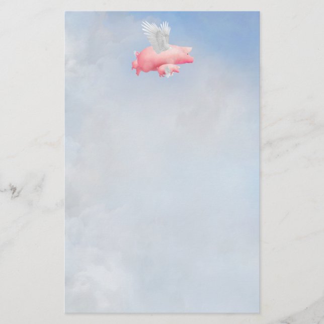 Flytande smågrisar med Mor-stall Brevpapper (Framsida)