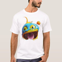 "Flytande Smileynt: En Quirky Stänk Paint Porträtt T Shirt