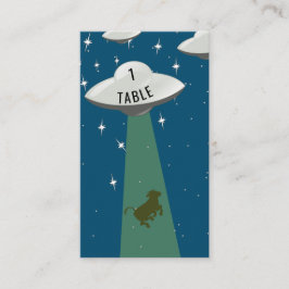 Flytande soaucer Alien Cow Abduction Ställe Placeringskort