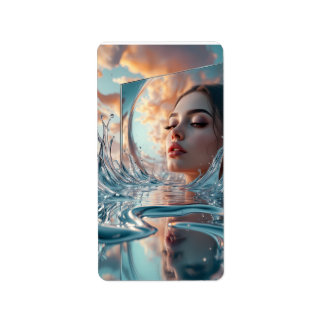 flytande spegel-panelhöjningar från ett lugn hav adressetikett