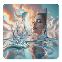 flytande spegel-panelhöjningar från ett lugn hav