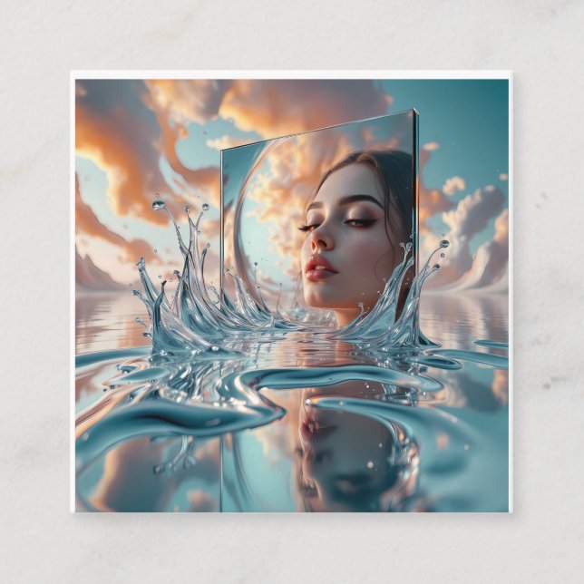 flytande spegel-panelhöjningar från ett lugn hav tilläggskort (Framsida)