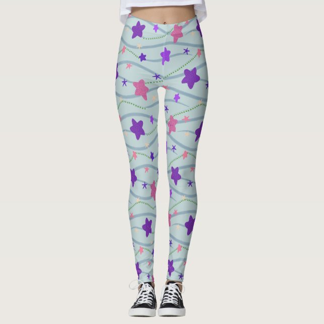 Flytande Starfish Leggings (Framsida)