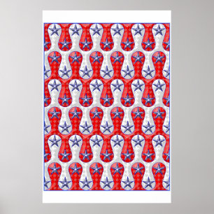 Flytande Stars och stripes Poster