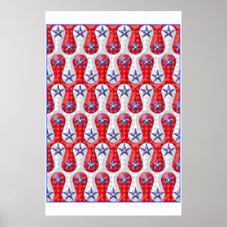 Flytande Stars och stripes Poster