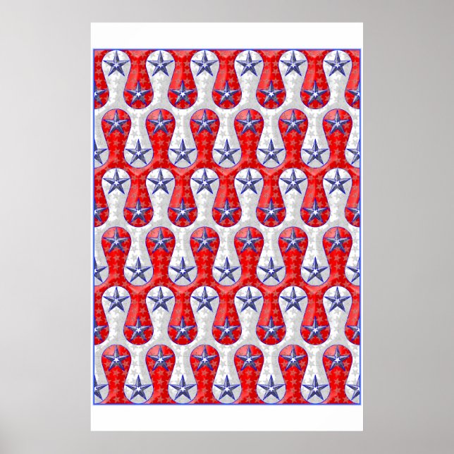 Flytande Stars och stripes Poster (Framsidan)