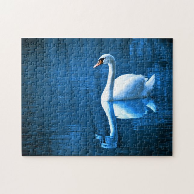 Flytande Svan Jigszawa Puzzle Pussel (Horisontell)