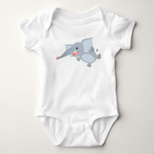 Flytande Tecknad Elephant Baby Apparel Tee Shirt