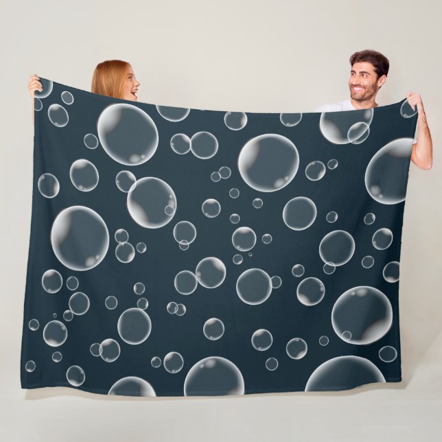 Flytande tuggbubblor Tömning Blanket Soap Bubbles Fleecefilt (På plats)